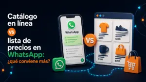 Catálogo en linea vs lista de precios en WhatsApp