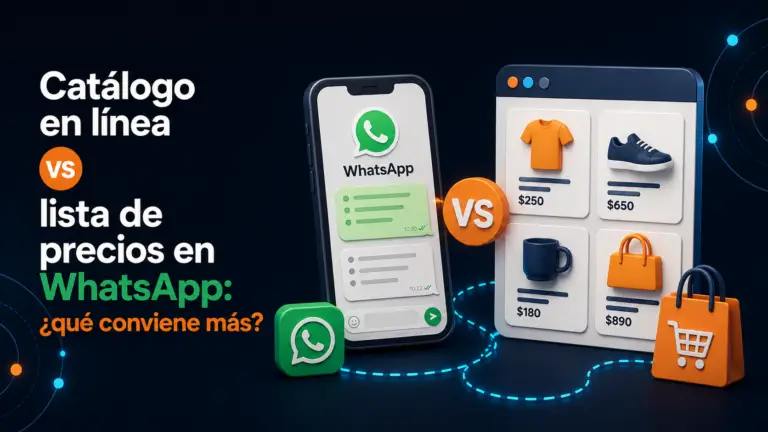 Catálogo en linea vs lista de precios en WhatsApp