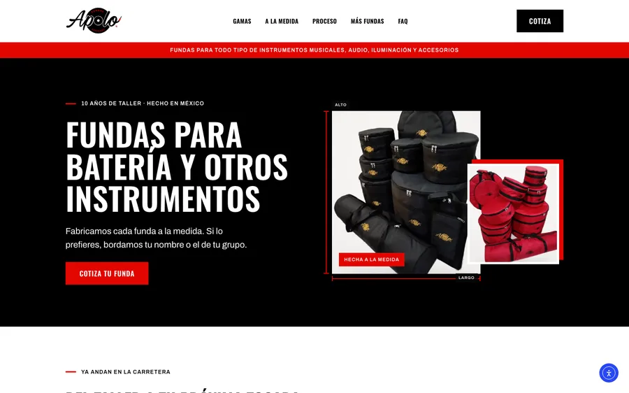 Página web de Apolo Fundas y Estuches, hecha por Kinahui
